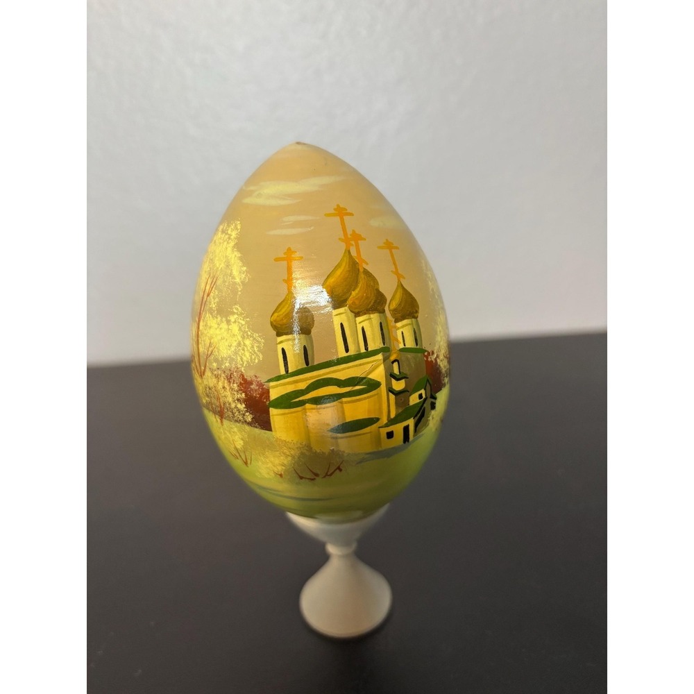 Handpainted Russian Egg with Stand